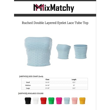 MixMatchy Women's Casual Tube Top with Built-in Bra