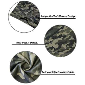 TIYOMI Plus Size Shirt for Women Short Sleeve V Neck Camo Print Vintage Classic Blouse Grey Camouflage XL 14W 16W