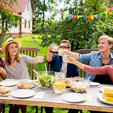 MCIRCO Gold Dinnerware Set - 350 Piece Disposable Set