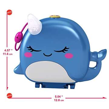 Polly Pocket Narwhal Compact Playset with Dolls & Pets