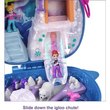 Polly Pocket Narwhal Compact Playset with Dolls & Pets