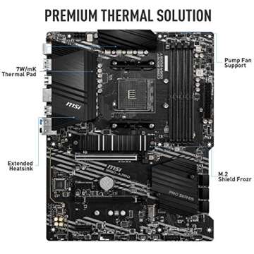 MSI B550-A PRO ProSeries Motherboard (AMD Ryzen 5000, AM4, DDR4, PCIe 4.0, SATA 6Gb/s, M.2, USB 3.2 ...