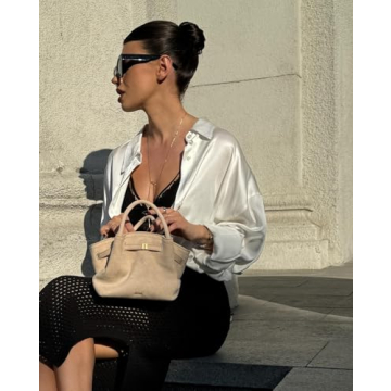 JW PEI Women's Hana Mini Faux Suede Tote Bag - Off White