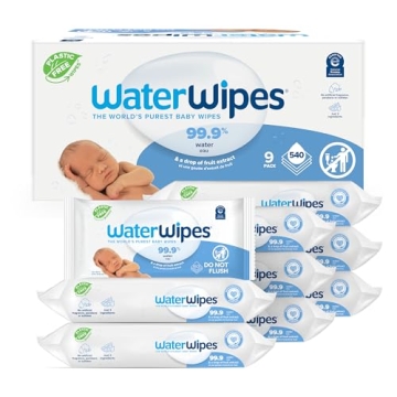 WaterWipes: Pure Baby Wipes for Sensitive Skin, 540 Count