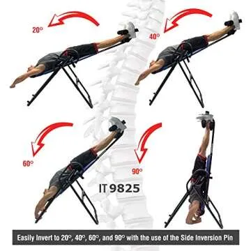 Body Vision IT9825 Inversion Table with Adjustable Lumbar Support