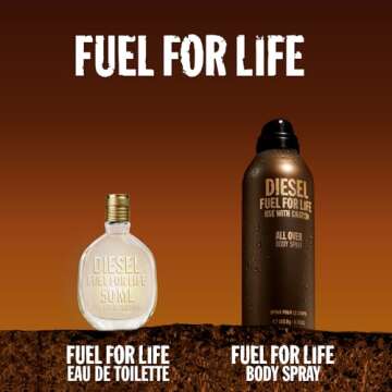 DIESEL Fuel For Life - Body Spray for Men - Woody, Ambery - With Notes of Anise, Lavender & Woody Amber 6.76 Fl.Oz.