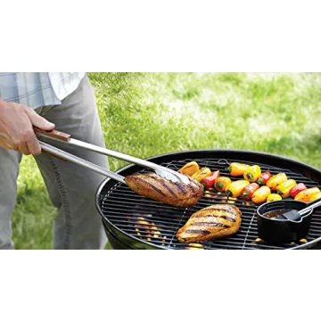 Extra Long Grill Tongs with Rosewood Handles 22 Inch