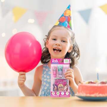 Townley Girl Barbie Coin Purse and Plant-Based Lip Gloss Set, Cute Pouch Wallet Small Money Bag Toy, Ages 3 and Up