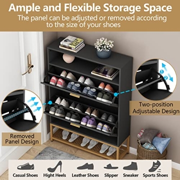 Loomie Shoe Cabinet Modern Entryway Shoe Organizer
