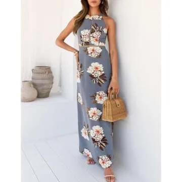 ZESICA Women's Floral Maxi Dress for Summer Events
