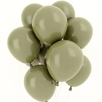 Sage Green Balloons 12 Inch 50 Pcs for Birthday Baby Shower