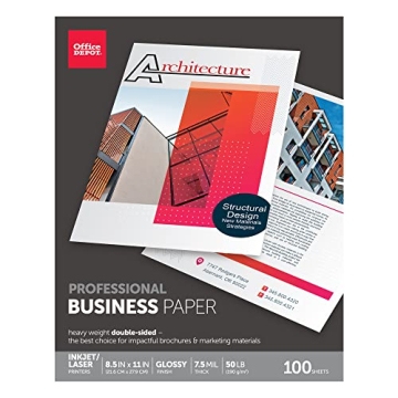Office Depot Professional Glossy Brochure Paper 100 Sheets