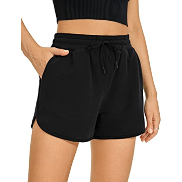CRZ YOGA Women's Casual Sweat Shorts - 3.5'' Athletic Summer Comfy Lounge Shorts