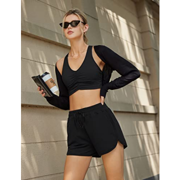 Comfy CRZ YOGA Women's Casual Sweat Shorts with Pockets