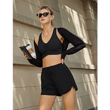 Comfy CRZ YOGA Women's Casual Sweat Shorts with Pockets