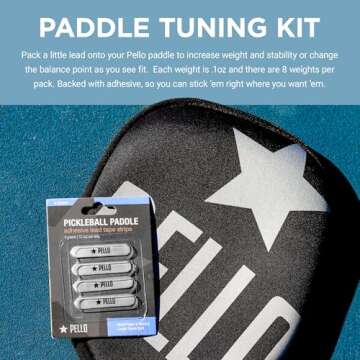 PELLO Pickleball Paddle Tuning Kit | Customize Your Paddle | Peak Performance with Lead Tape and Weight Strips | Edge Guard Customization | Enhance Your Playing Experience | Paddle to Perfection