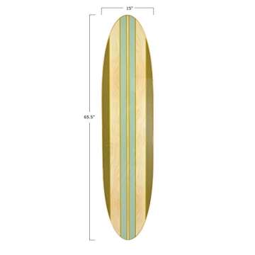 Creative Co-Op Surfboard Style Wood Wall Decor - A Unique Beach-Inspired Touch