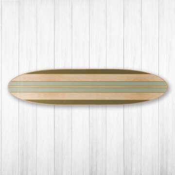 Creative Co-Op Surfboard Style Wood Wall Decor for Coastal Vibes