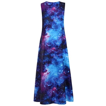 heavKin Women’s Sleeveless Plus Size V Neck Maxi Dress