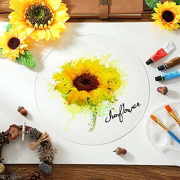 2 Pieces Clear Acrylic Sheet Acrylic Disc Blanks Transparent Round Acrylic Disc Panel 0.08 Inch Thick Circle Acrylic Panel Sign for Vinyl DIY Projects Arts and Craft Supplies (10 Inches)