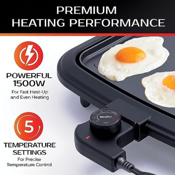 HealthyBites Electric Griddle Nonstick for Family Meals