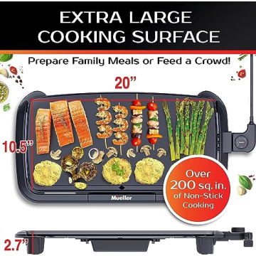 HealthyBites Electric Griddle Nonstick for Family Meals