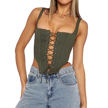 Women Sexy Spaghetti Strap Crop Cami Top for Summer Fashion