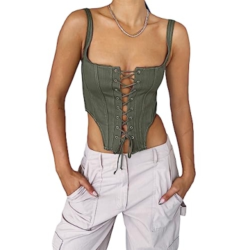 Women Sexy Spaghetti Strap Crop Cami Top for Summer Fashion