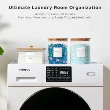 Stylish Glass Jars and Dryer Sheet Holder for Everyone