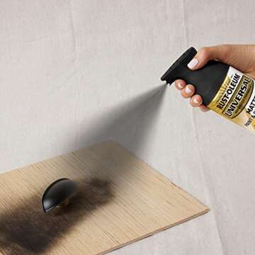 Rust-Oleum 330505 Universal All Surface Spray Paint, 12 oz, Matte Farmhouse Black (Pack of 2)