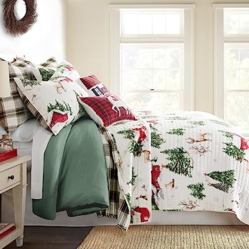 Levtex Home Tatum Pines King Quilt Set for Holiday Decor