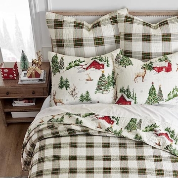 Levtex Home Tatum Pines King Quilt Set for Holiday Decor