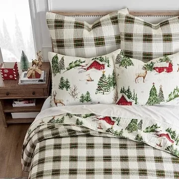 Levtex Home Tatum Pines King Quilt Set for Holiday Decor
