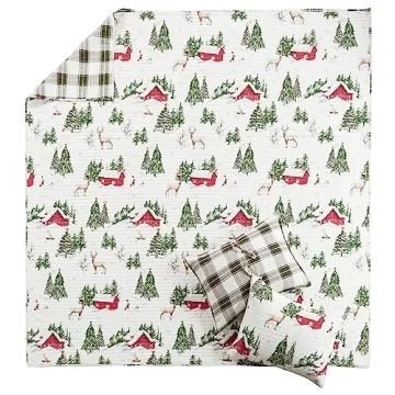 Levtex Home Tatum Pines King Quilt Set for Holiday Decor