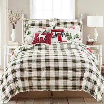 Levtex Home Tatum Pines King Quilt Set for Holiday Decor
