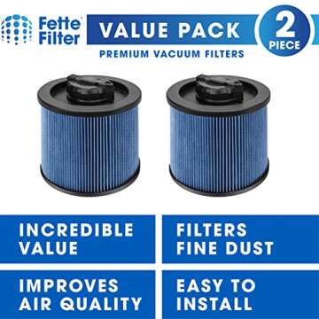 Fette Filter - DXVC4002 High Efficiency Cartridge Filter Replacement Compatible with Compatible with...