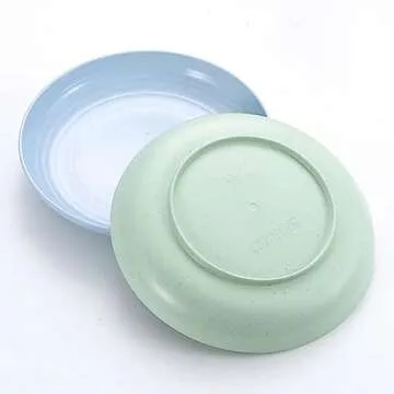 Unbreakable 9 Inch Wheat Straw Plates - Eco-Friendly & Lightweight