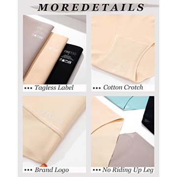 FINETOO High Waisted Tummy Control Underwear for Women