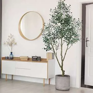 7ft Artificial Olive Tree for Indoor and Outdoor Decor