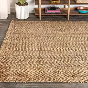 JONATHAN Y Espina Hand Woven Jute Rug - Durable & Stylish