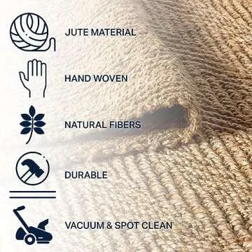 JONATHAN Y Espina Hand Woven Jute Rug - Durable & Stylish