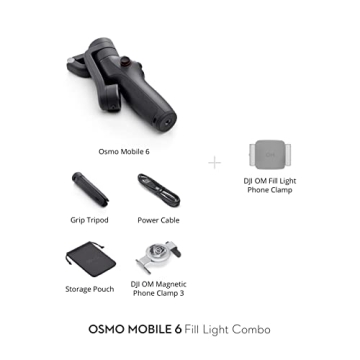 DJI OM 6: 3-Axis Stabilizer with Fill Light for Smooth Videos