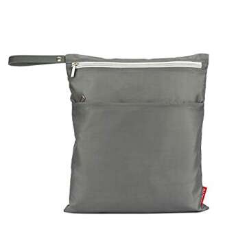 BABEYER 2Pcs Wet Dry Bags for Baby Cloth Diapers Waterproof Washable Reusable with Two Zipper Pocket...