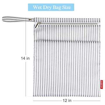 BABEYER Waterproof Wet Dry Bags - Perfect for Travel and Diapers