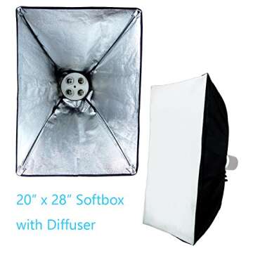 Julius Studio 24"X16" Soft Box Continuous Lighting Kit