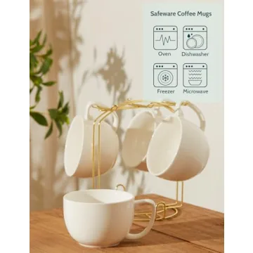 Teocera Jumbo Coffee Mugs Set - Ergonomic Porcelain Design