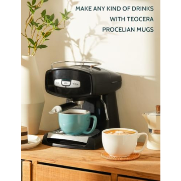 Teocera Jumbo Coffee Mugs Set - Ergonomic Porcelain Design