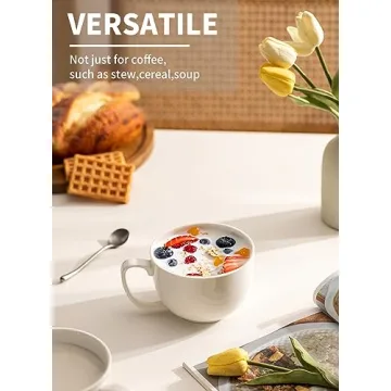 Teocera Jumbo Coffee Mugs Set - Ergonomic Porcelain Design