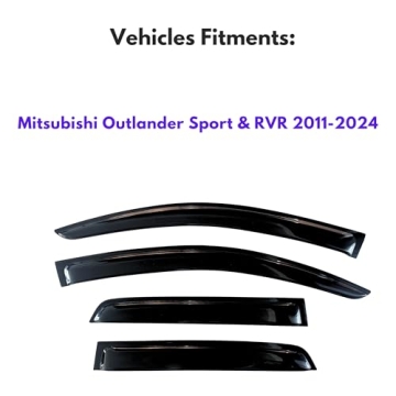 KPY Window Visor Rain Guards - Premium 4PC for Mitsubishi Outlander Sport 2011-2024