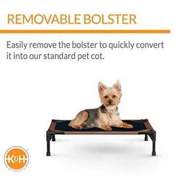 K&H Elevated Dog Bed with Removable Bolster for Comfort